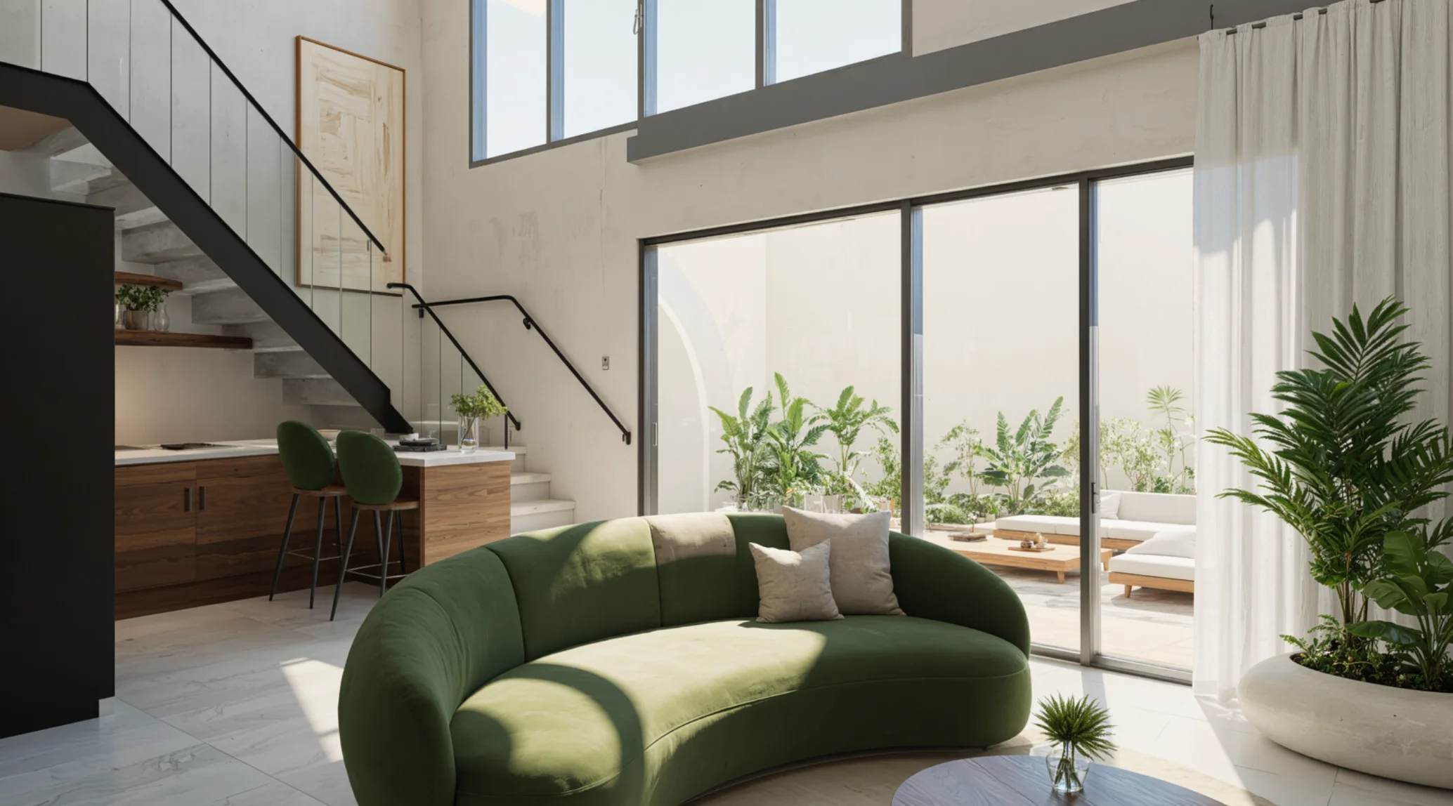 Boutique Villas for Sale in Kuta Lombok-Living Area