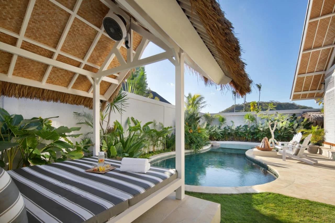 Turnkey selong belanak villa for sale - pool area