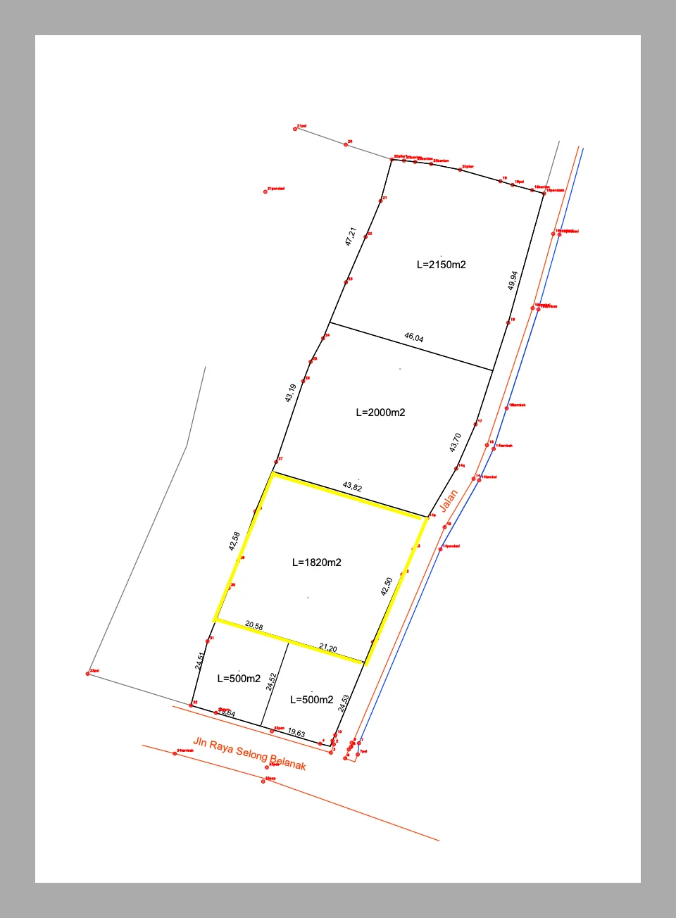 Selong Belanak flat land for sale