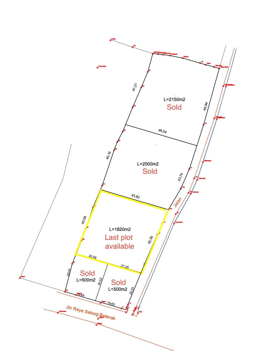 Selong Belanak Village - Land for sale in south lombok