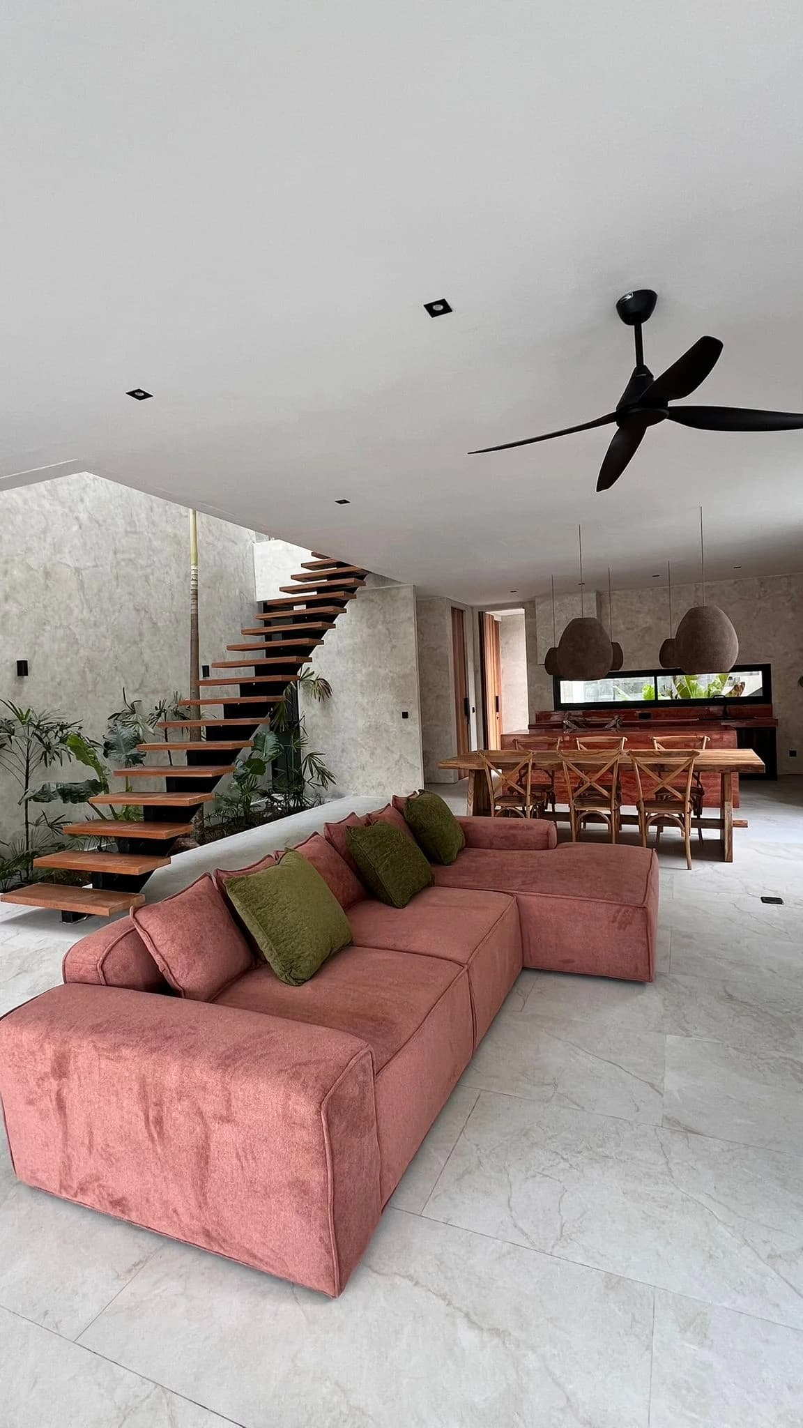 Modern 3-bed villas for Sale in Kuta Lombok living room