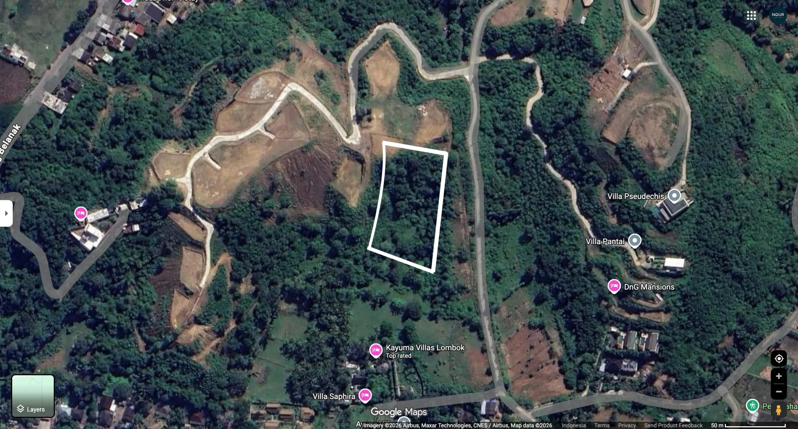 Mixed flat and Hilly land for sale in Selong Belanak