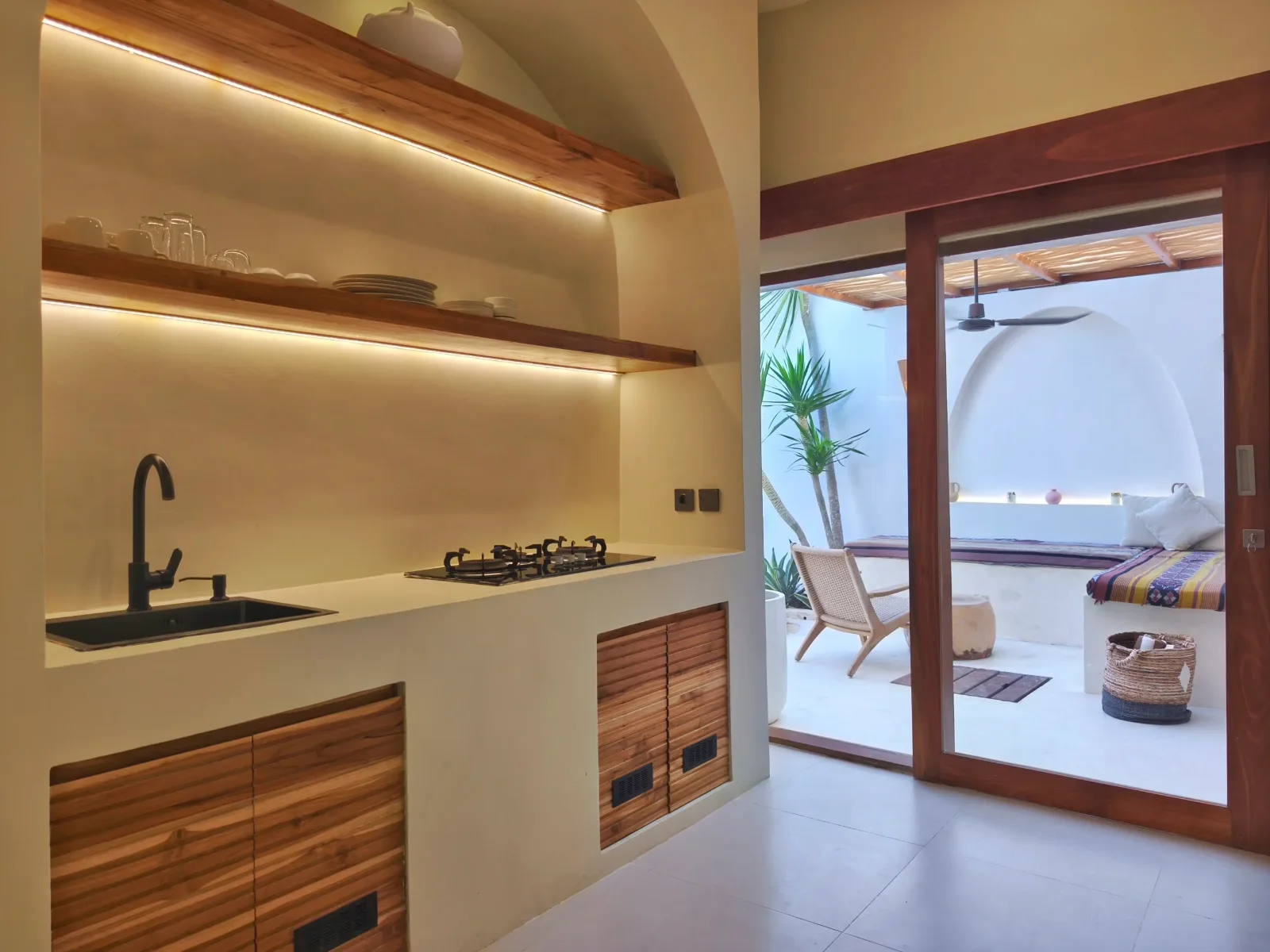 Enclosed western kitchen of the two-bedroom villa for sale in Kuta