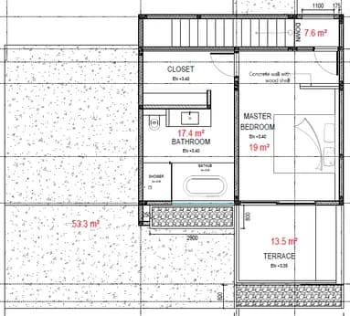 Floor plan villa kuta lombok